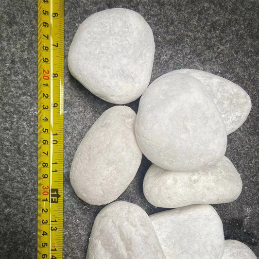 Snow White Pebble Stone 50-80mm