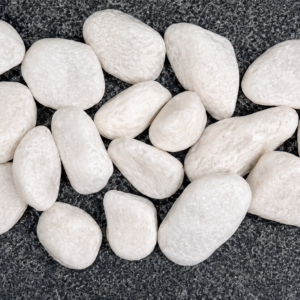 snow white pebbles
