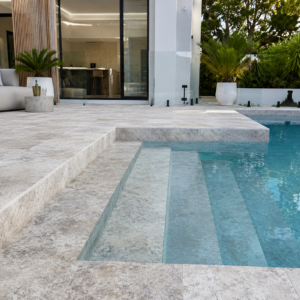 Home Travertine Drop Face Pool Coping alternate view