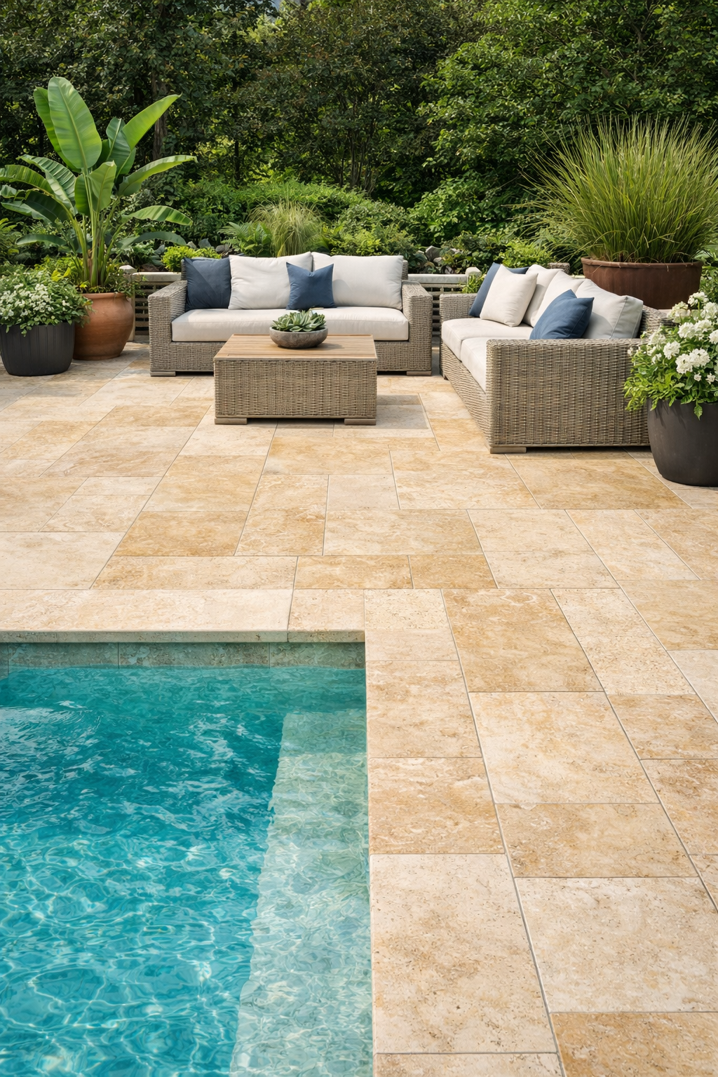 15% off travertine drop face pool coping 15% off travertine drop face pool coping